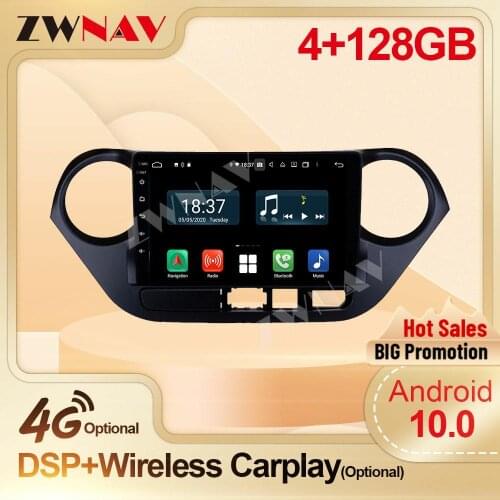 2 Din 128GB For Hyundai Grand I10 2018 2019 Android 10.0 Screen Multimedia Player Car Audio Radio GPS Navi Head Unit Auto Stereo