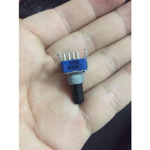 2PCS/LOT(bag) ALPS RK11 vertical potentiometer 4 foot innovation speaker wire volume potentiometer 10K 103 shaft length 15mm