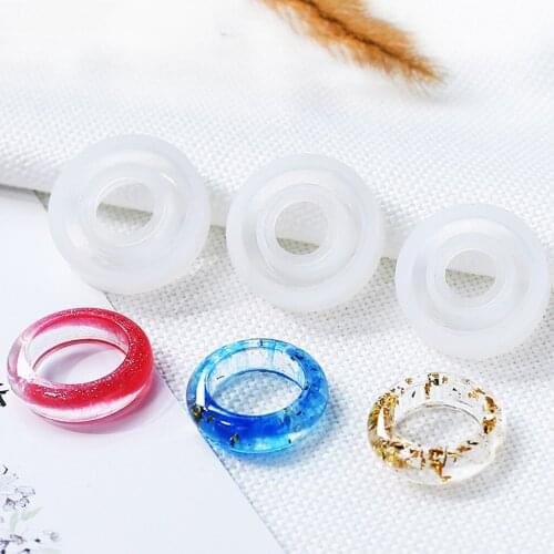 3 Pieces 16/17/18mm Silicone Handcraft Resin Ring Mold Casting Jewelry Ring DIY