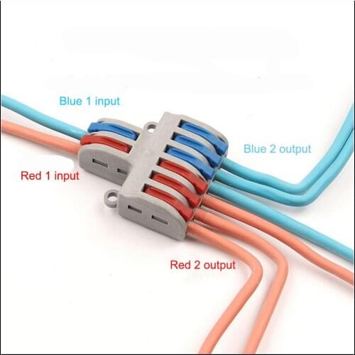 50pcs SPL-62T Quick connector Fast multi-function wire connecting artifact splicing one to open the docking terminal