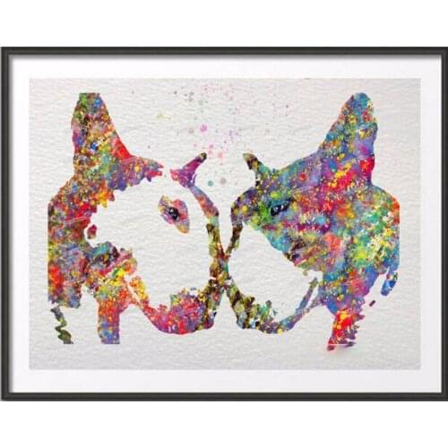 Diy Diamond Painting Cross Stitch English Bull Terrier 5d Full Square Round Diamond Embroidery Diamond Mosaic wall stickerZP-882