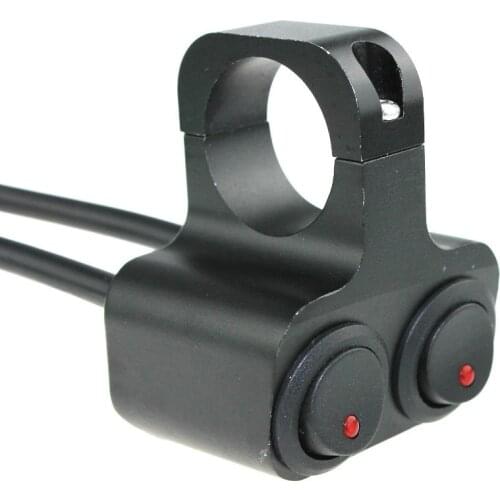 22MM Aluminium Motorcycle Handlebar Double Control Switch Headlight Spotlight Double Flasher Speaker Switch with Indicator Light