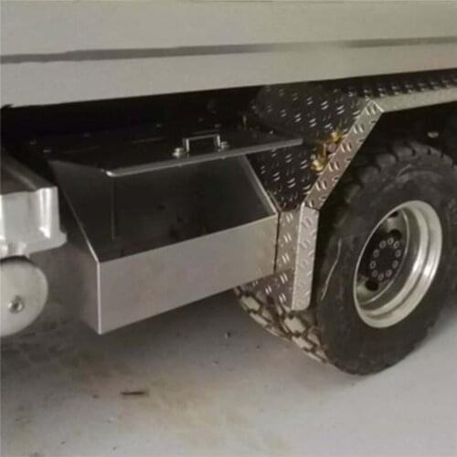 ​For Tamiya 1/14 RC Tractor Scania Truck 56360 Modification Upgrade Part Durable Stainless Steel Equipment Box Trailer Tool Box