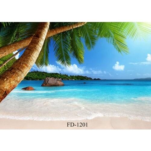 Palm Tree Beach Photography Backdrop for Photo Shoot Props Vinyl Cloth Background Wedding Children kids Baby Photo Studio