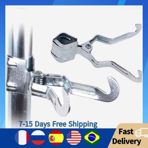 Outdoor Clamp on Lantern Hanger Metal Iron Clip Holder Light Lamp Hanging Hook for Tent Poles Outdoor Camping Hook Accessories