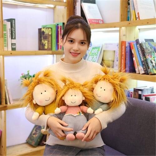 Ins cute pastoral little fan girl plush toy rag doll girl doll doll child sleeping sleeping figure gift living room bedroom deco