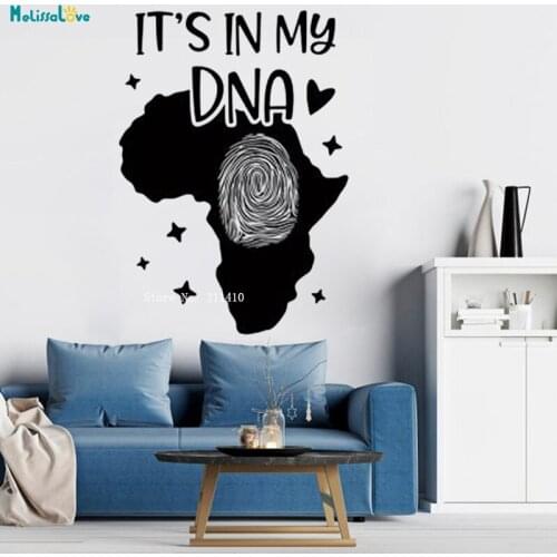 Africa Map Wall Decal Its My DNA Continent Home Decoration Living Room New Design Lovely Decals YT5827
