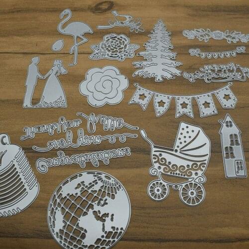 Circle Frame Flower Cutting Dies Stencils Scrapbooking Dies Metal DIY Embossing Photo Album Cards Making Kit Craft Dies