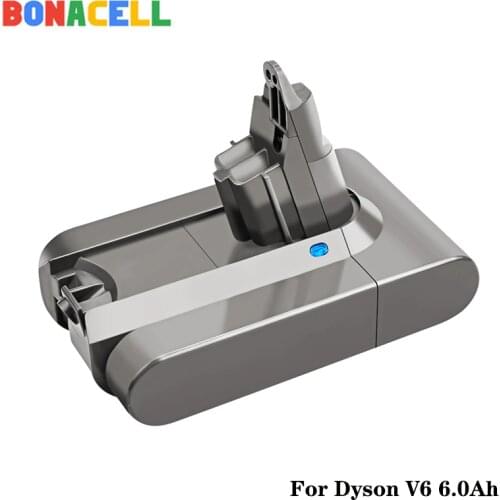 Bonacell 6000mAh Li-ion Battery For 21.6V Dyson V6 DC58 DC59 DC61 DC62 DC74 SV09 SV07 SV03 965874-02 Vacuum Cleaner Batteries