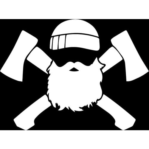 Lumberjack Cross Axes Personality Bumper Vinyl Decal Car Stickers Waterproof Car Window Body Decorative Stickers Accessories