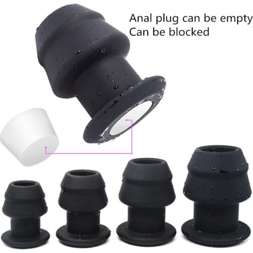 2020 NEW Silicone Hollow Anal Plug Butt Plug Anal Dilator Vagina peeping anus Enema buttplug adult Erotic Sex Toys For Couples