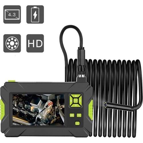 P30 Industrial Endoscope Dual Camera 1080P HD 4.3" LCD Screen Endoscope Waterproof Video Camera Borescope Monitor 18650 Battery