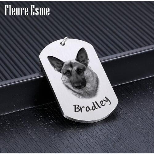 Custom Personalized Dog Plate PhotoAddress For Cat Tags For Dogs Medal With Name Keying Collar Medallion Puppy Pets Accessories