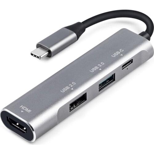 USB Type C to HDMI Adapter Digital AV Multi Hub, USB-C Adapter PD Charger for Nintendo Switch, Travel TV Docking Station