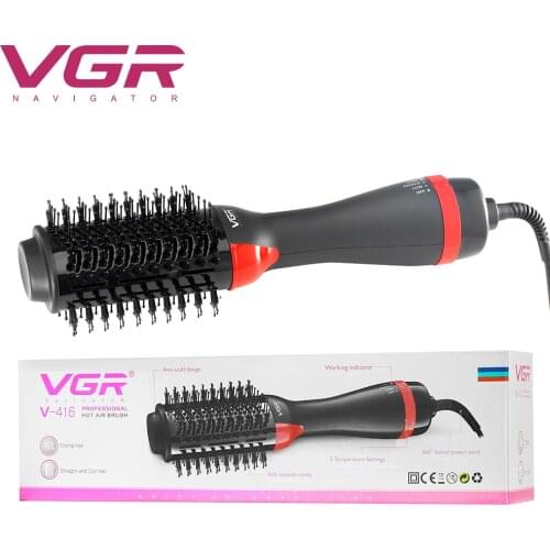 VGR V416 Hair dryer Professional Hot Air Brush Solt Smooth Comb 3 Temperature Setings With Woring Indicator