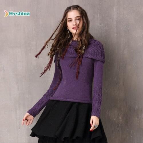 Womens Fashion Sweater Winter Wear New Thick Basic Style T-shirt Retro