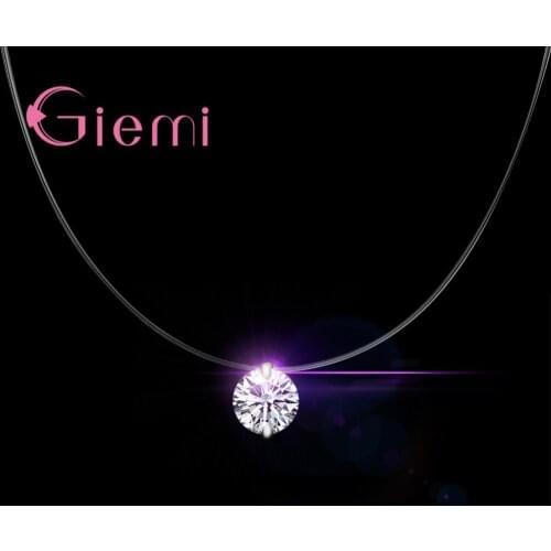 Hot Selling 925 Sterling Silver Sterlig Silver Necklace Colorful Hard Cubic Zirconia Crystal Pendant Jewelry For Women Ladies