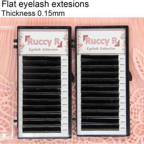 1 pcs Ellipse flat soft light professional flat eyelash extensions flat lash