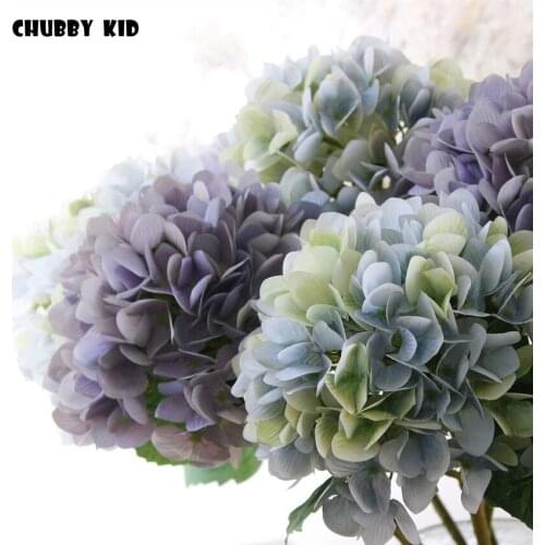 10pcs! wholesale 3D high simulation Hydrangea flower High quality artificial flower fake Hydrangeas wedding decorative flowers