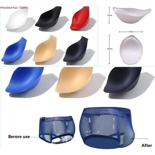 2021 New 1PC Male Swimwear Enhancer Underwear Cup Briefs Shorts Jockstrap Bulge Pad Cup Insert Soft Sponge Pouch For Men