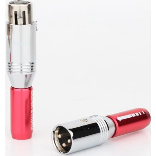 Preffair 4pcs XR1809 XLR Silver Plated Interconnect Plugs For DIY Cable