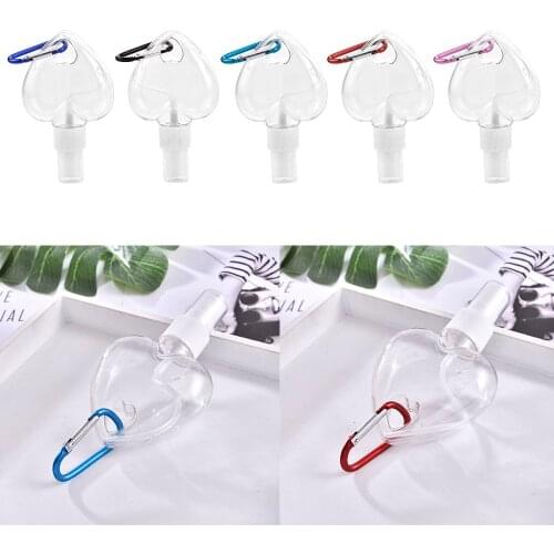 50ml Random Colour Subpackage Hook Bottle Portable Love Plastic Bottle Hand Sanitizer Travel Spray Bottle White Spray Head Hook