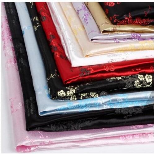 90cm*100cm Brocade fabric COS kimono costume cheongsam silk brocade fabric / Plum series cosplay wedding party dress farbic