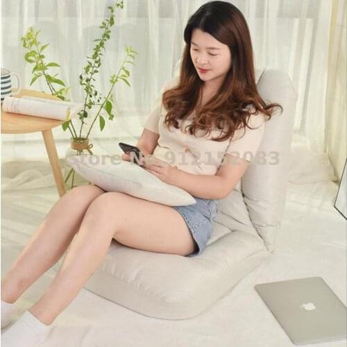 Lazy sofa Japanese tatami single bed upper back seat small apartment bedroom balcony bay window chair foldable