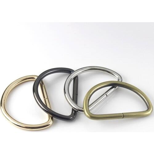 50pcs Pack 2" 50mm Metal Open-end D ring Buckle for Webbing Backpack Leather Craft Bag Strap Purse Pet Collar Parts Accessorie