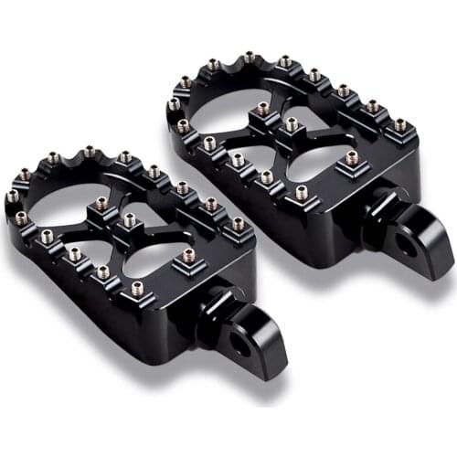 Motorcycle CNC Aluminum Footpeg Footrest Pedal Black For Harley Sportster Iron 883 Bobber Chopper Fatboy Wide Glide Dyna