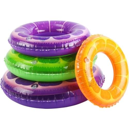 Inflatable Colorful Swimming Ring Safe Pool Float Summer Outdoor Beach Party Cute Orange For Kids Adults круг для плавания