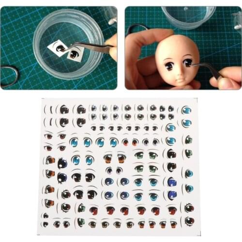 Eyes Stickers DIY Doll Accessories Cartoon Toy Eyes Cute Anime Figurine Dolls Eye Paster Face Clay Decals Mold