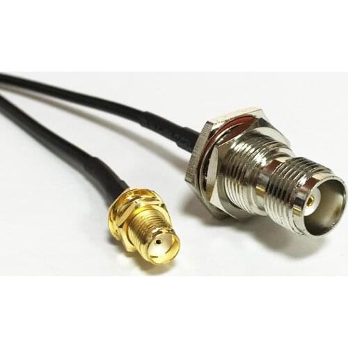 New Modem Coaxial Cable TNC Female Jack nut Switch SMA Female Jack nut Connector RG174 Cable Pigtail 20CM 8" Adapter RF Jumper