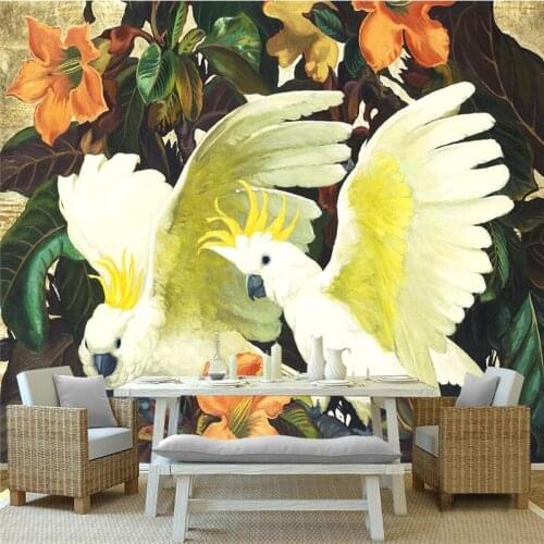 Wallpapers YOUMAN Custom 3d Wallpaper of Walls Bird And Branches Photo Wallpaper for Kids Room Girls Bedroom Decor Wall Decor
