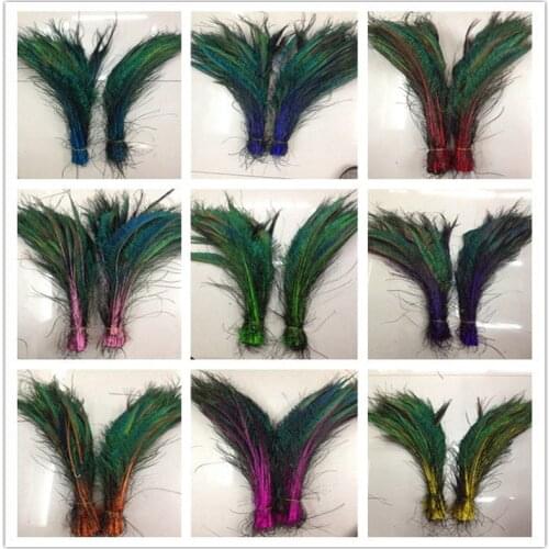 Wholesale! 10 color beautiful 500pcs/lot peacock feather sword left and right Symmetric 30-35 cm 12-14 inches