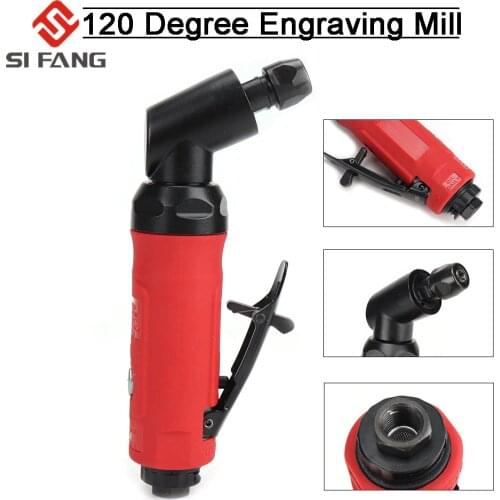 Air Angle Die Grinder 120 Degree Pneumatic Grinding Machine Cut Off Polisher Mill Engraving Tools Set with Spanner Wrench