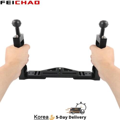 BGNING Aluminum Alloy Two-handed Photography Diving Bracket Adjustable Support for GOPRO for DJI for Camera Waterproof Shell