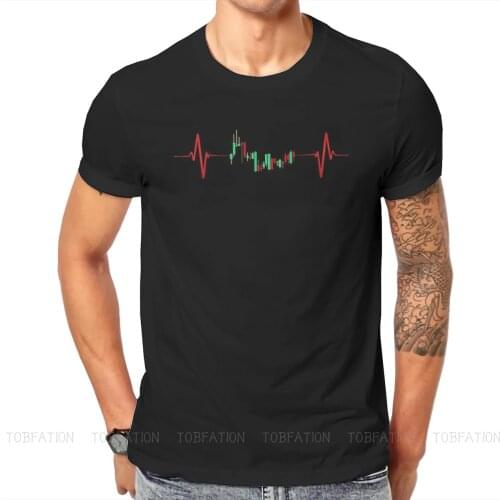 Wallstreetbets Stock and Option Trading Trader Heartbeat Classic Tshirt Graphic Mens Streetwear Tops Plus Size Cotton T Shirt