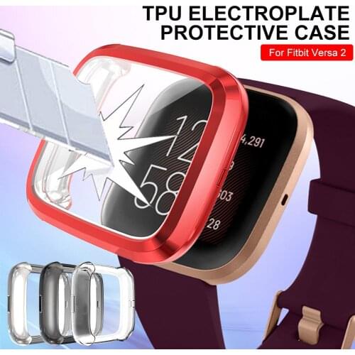 Smart Watch Screen Protective Case TPU Anti-fall Full Cover Protector Wear-resistant Dirt-resistant For F Itbit Versa 2 Watch