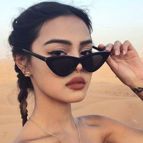 Women Sexy Cat Eye Sunglasses Fashion Designer Ladies Small Triangle Vintage Sun Glasses Retro Cateye Eyewear Outdoor Sunglass