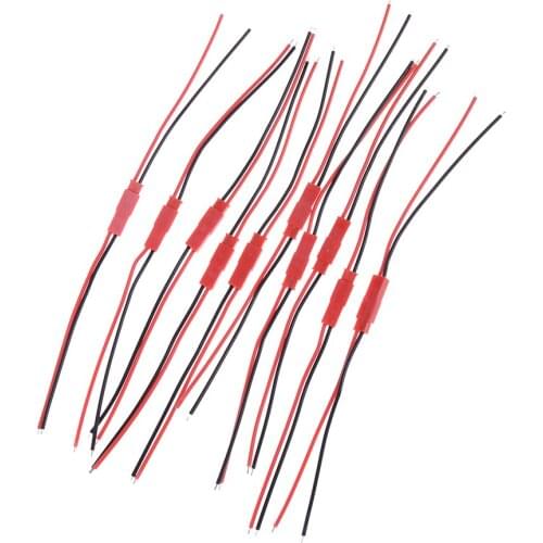 10 Pairs 2 Pin JST 100mm Pitch 2.54mm Male and Female Wire Connector Plug Cable for DIY RC Battry Model
