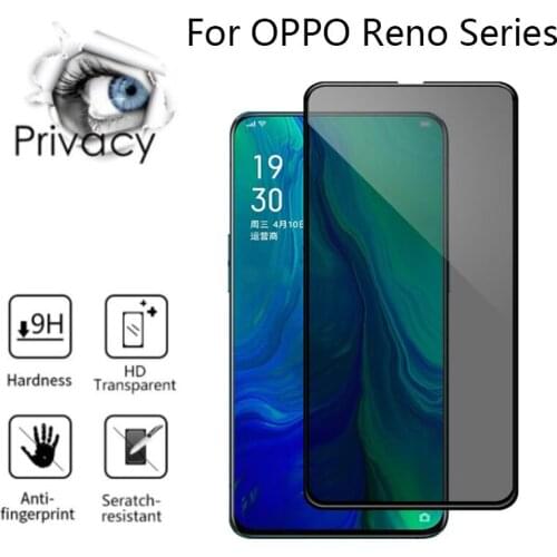 2Pcs Anti-Peep Screen Protector Anti Glare 9H Film For OPPO K1 K3 K5 Privacy Tempered Glass For OPPO Reno ACE 2 Z 2Z 3