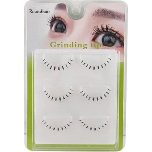 3 pairs of hand-made false eyelashes with different styles. Bottom false eyelashes to extend eyelashes. Professional makeup