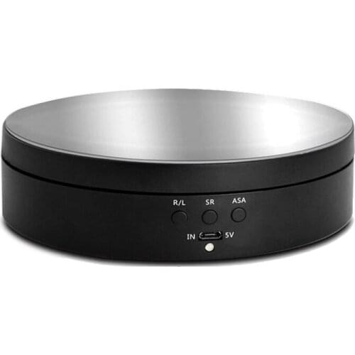 3 Speeds Electric Rotating Display Stand Mirror 360 Degree Turntable Jewelry Holder Battery Display Photography Video