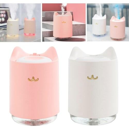 320ML USB Mini Air Humidifier Aroma Essential Oil Diffuser LED Night Light Car Office Air Purifier Mist Maker