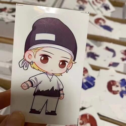 7PC/SET Wang Yibo Q Version Special-shaped Sticker Plastic Transparent Waterproof Cute Fan Cheer Surrounding Idol Collection