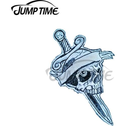 JumpTime 13 x 7.2cm For The Skull The Dagger Car Stickers Waterproof Personality Bumper Trunk VAN SUV Surfboard Decal Decoration