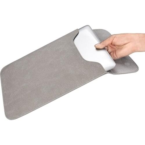 Soft PU Leather Laptop Sleeve For Macbook Air Pro 13 14 15 inch Laptop Bag 13.3 Notebook Tablet Case For Xiami DELL Lenovo Cover