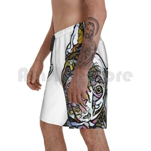 Frenchie Beach Shorts Men Beach Pants Swimwear Frenchie Dog French Bulldog Pet Puppy