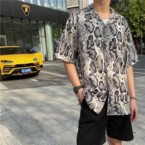 Dark Icon Snake Hawaiian Shirt 2020 Summer Vintage Shirts for Men Streetwear Clothing